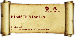 Mihók Viorika névjegykártya